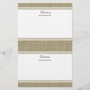 Treasured Hearts and Burlap Stationery