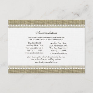 Treasured Hearts Burlap Look Directions Insert