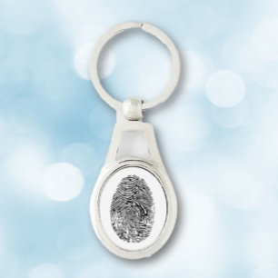 Treasured Memorial Fingerprint Key Ring