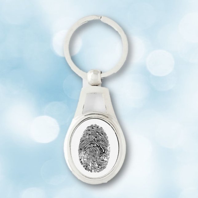 Treasured Memorial Fingerprint Key Ring (Creator Uploaded)