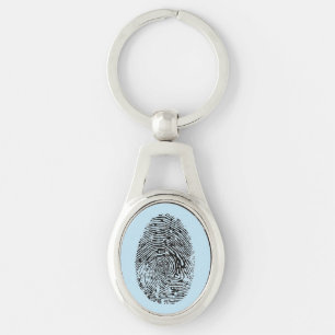 Treasured Memorial Fingerprint Key Ring