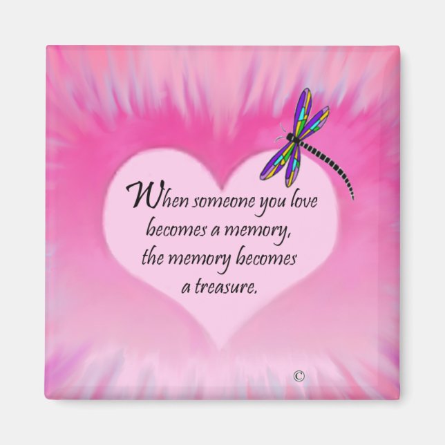 Treasured Memories Dragonfly Magnet (Front)