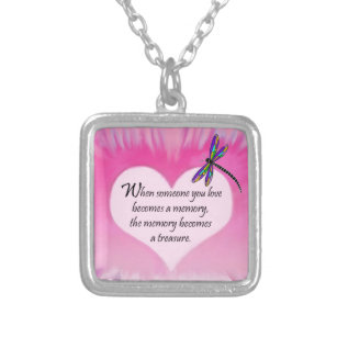Treasured Memories Dragonfly Silver Plated Necklace