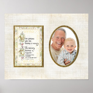 Treasured Memory Photograph Sympathy Personalised Poster