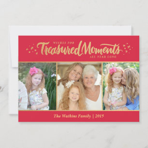 Treasured Moments Holiday Photo Card