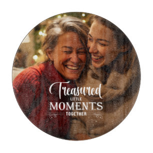 Treasured Moments White Script Cutting Board