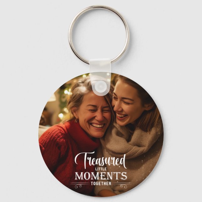 Treasured Moments White Script Key Ring (Front)