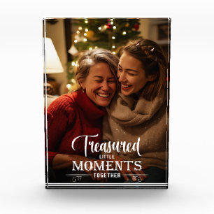 Treasured Moments White Script Photo Block