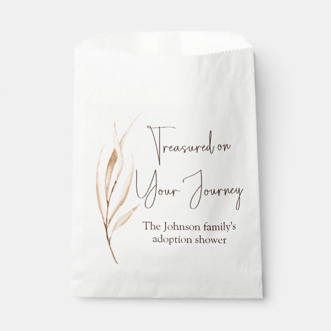 "Treasured on your Journey" Foster Care Shower Favour Bag (Front)