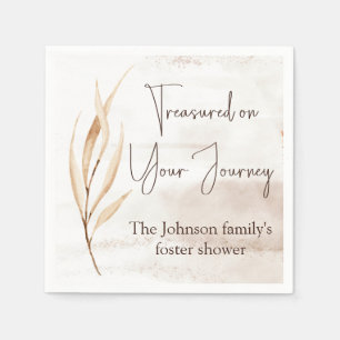 "Treasured on Your Journey" Foster Care Shower Napkin
