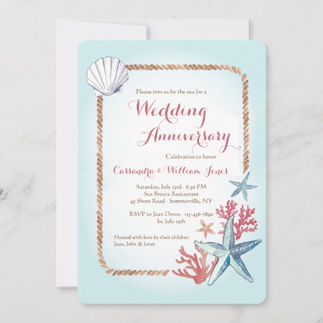 Treasures from the Sea Invitation (Front)