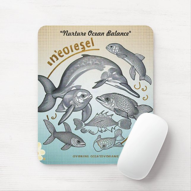 "Treasures of the Sea" Mouse Pad (With Mouse)