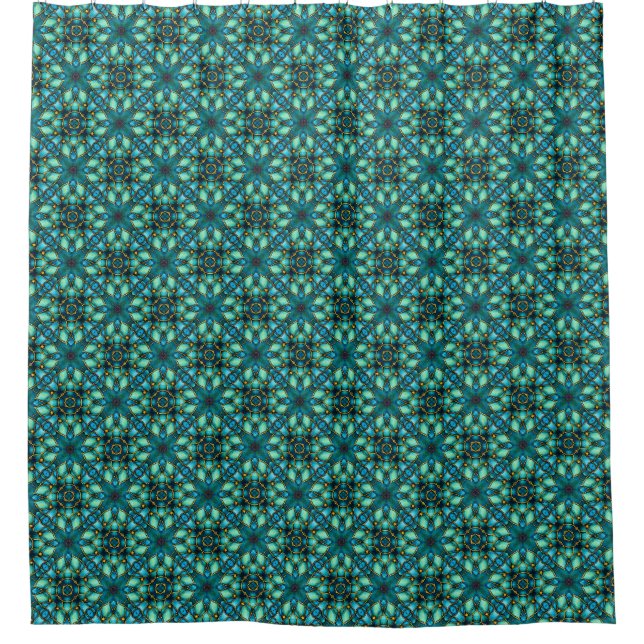 Treasures of Turquoise Shower Curtain (Front)