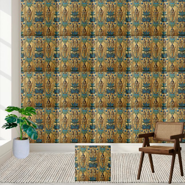 Treasures of Tutankhamun Inspired Egyptian Tile (Treasures of Tutankhamun Inspired Egyptian Tile)