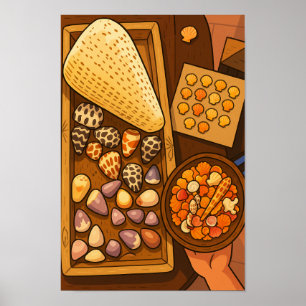 Treasures on the table poster