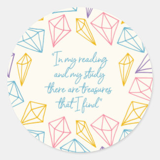 "Treasures That I Find" Classic Round Sticker