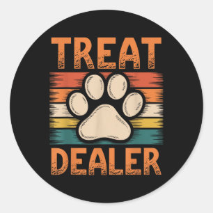 Treat Dealer Mens Funny Mens Treat Dealer Classic Round Sticker