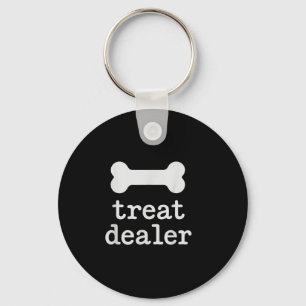 Treat Dealer Quote With Paw Graphic Key Ring