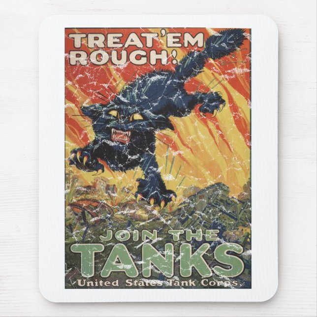 Treat 'Em Rough-1918 - distressed Mouse Pad (Front)