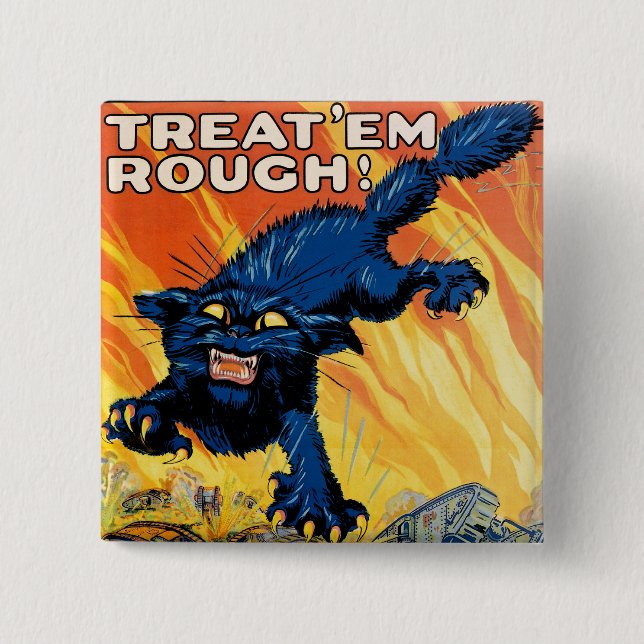 Treat 'em Rough - Join the Tanks 15 Cm Square Badge (Front)