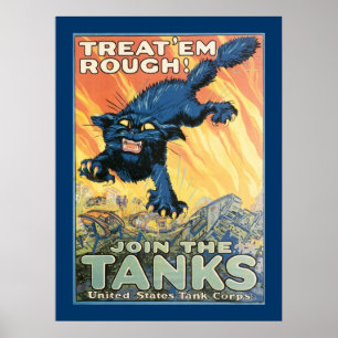 Treat 'em Rough - Join the tanks Poster