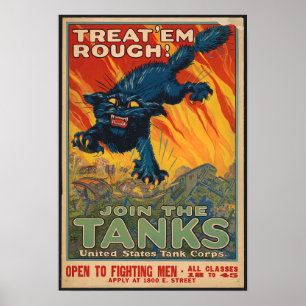 Treat 'em rough - Join the tanks Poster