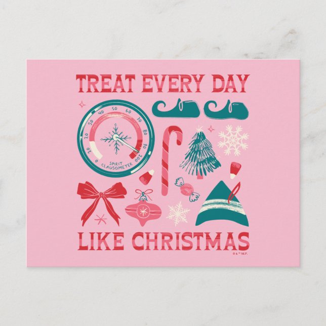 Treat Every Day Like Christmas Holiday Postcard (Front)