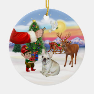Treat for a French Bulldog Ceramic Ornament