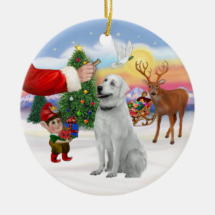 Treat for an Anatolian Shepherd Ceramic Tree Decoration