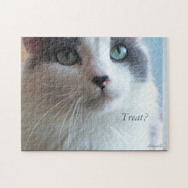 Treat? for kitty. jigsaw puzzle (Horizontal)