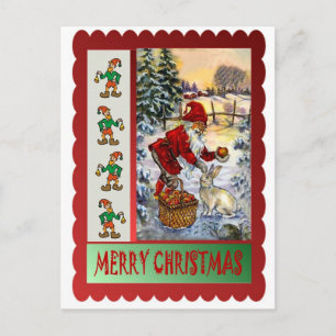 Treat for the rabbit holiday postcard