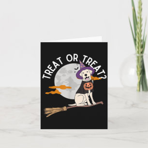 Treat Or Treat Funny Dog Halloween Card
