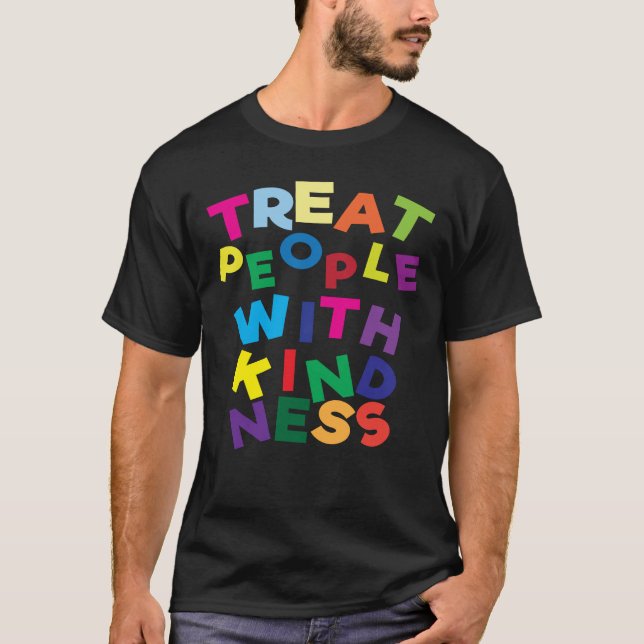 Treat People With Kindness Retro Anti Bullying T-Shirt (Front)