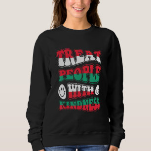 Treat People With Kindness Retro TPWK Inspirationa Sweatshirt