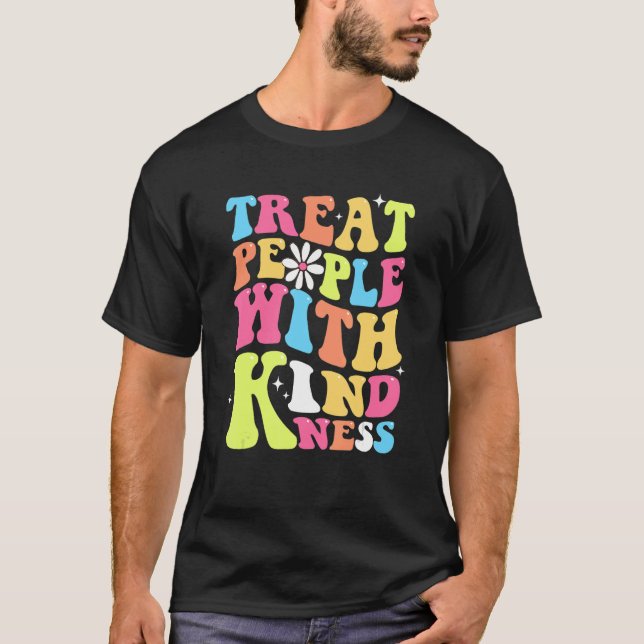 Treat People With Kindness Retro TPWK Inspirationa T-Shirt (Front)