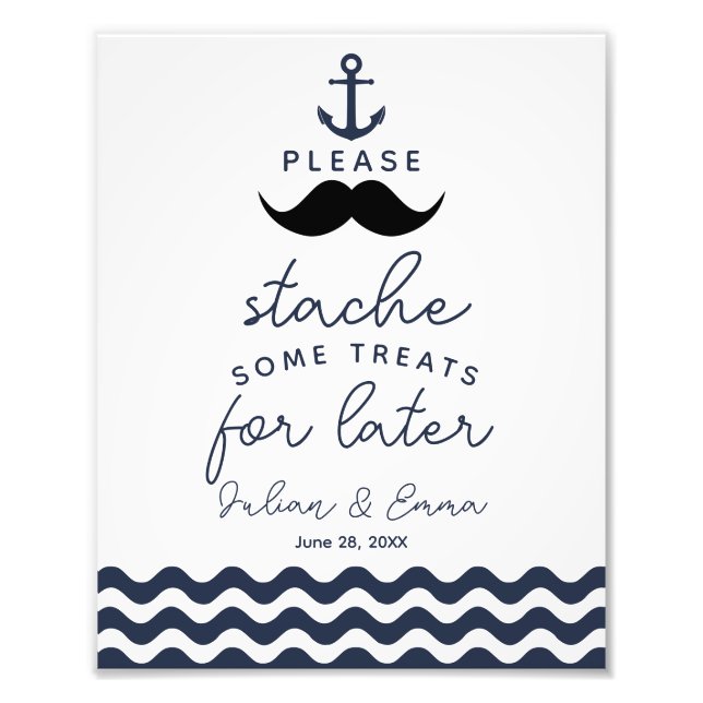 treat sign candy bar navy nautical (Front)