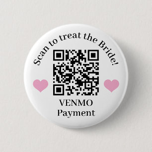 Treat the bride QR code 6 Cm Round Badge