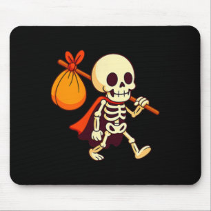 Treat Trick Or Skeleton Shirt Cute Halloween Boy C Mouse Pad