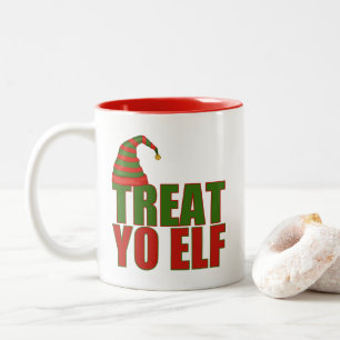 Treat Yo Elf   Funny Christmas Mug