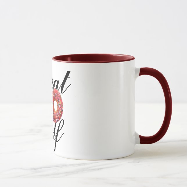 treat yo self yourself funny doughnut mug design (Right)
