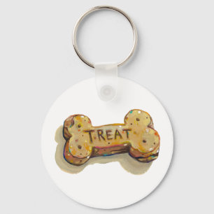 Treat yourself fun art for pet dog lovers trainers key ring