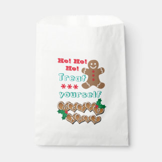 "Treat Yourself" Gingerbread Man Favour Bag