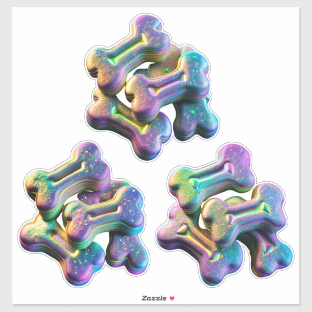 Treat Yourself - Holo-Look Dog Treats Stickers (Sheet)