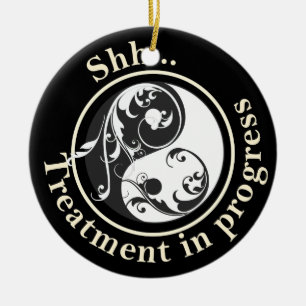 Treatment In Progress Yin Yang Door Hanger Ceramic Tree Decoration
