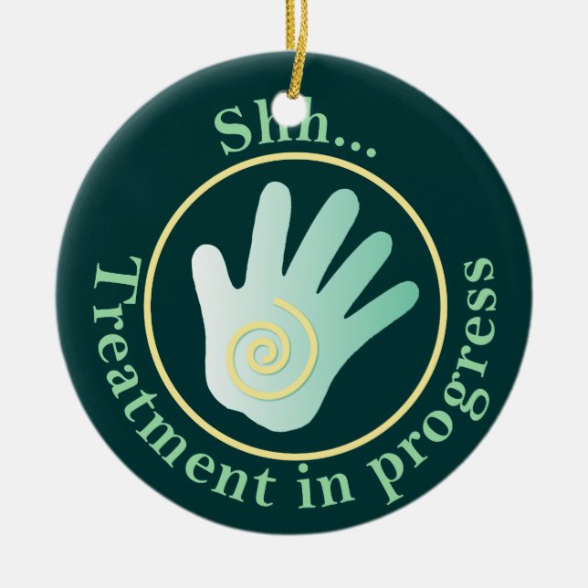 Treatment Room Door Hanger Ceramic Ornament (Front)