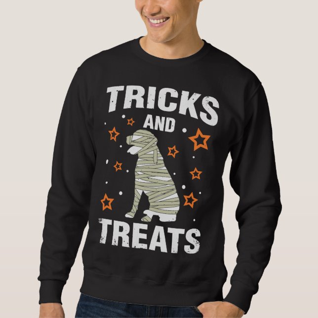 Treats &amp Tricks Rottweiler Halloween Costume Mu Sweatshirt (Front)