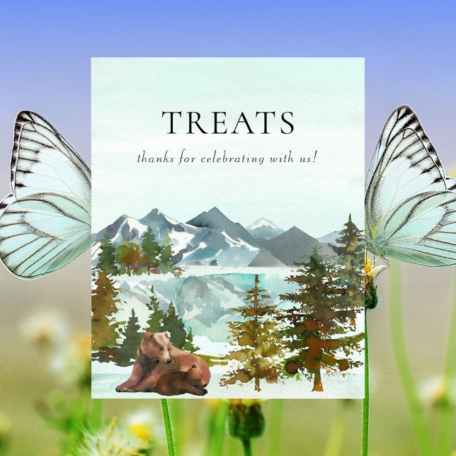 Treats Table Adventure Rustic Bears Baby Shower Poster (Creator Uploaded)