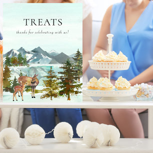 Treats Table Adventure Rustic Deer Baby Shower Poster