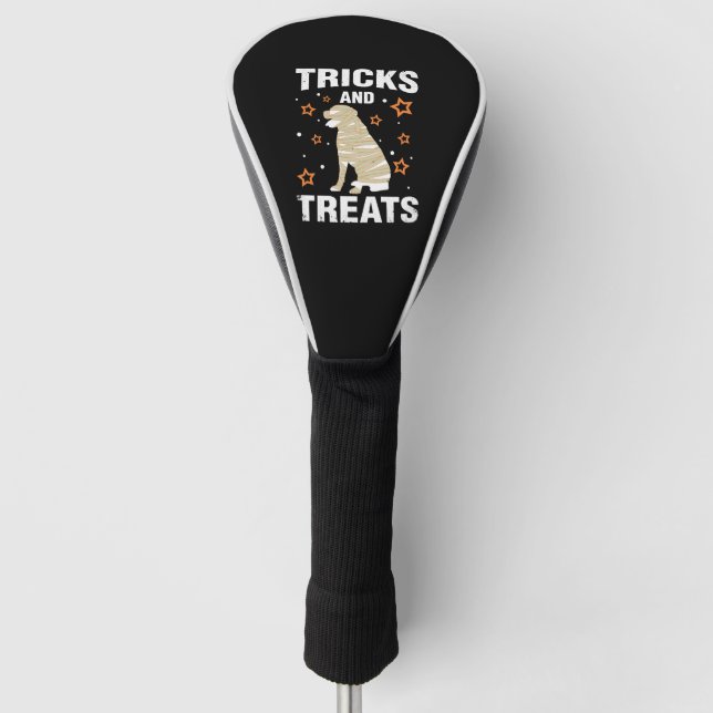 Treats Tricks Rottweiler Halloween Costume Mummy Golf Head Cover (Front)