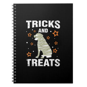 Treats _ Tricks Rottweiler Halloween Costume Mummy Notebook